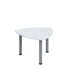 G-44 Konferenční stolek 800 x 800 mm, deska 18 mm, bílá / nohy stříbrné RAL9006