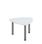 G-44 Konferenční stolek 800 x 800 mm, deska 18 mm, bílá / nohy chrom