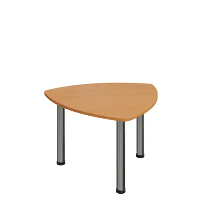 G-44 Konferenční stolek 800 x 800 mm, deska 18 mm, buk royal / nohy chrom