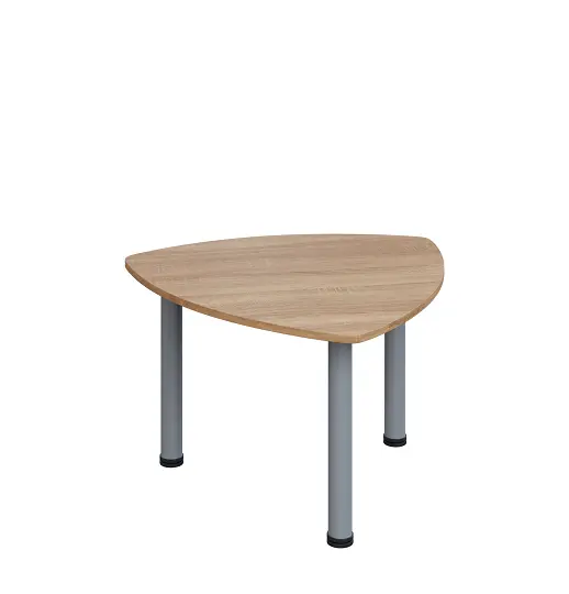 G-44 Konferenční stolek 800 x 800 mm, deska 18 mm, dub bardolino / nohy stříbrné RAL9006