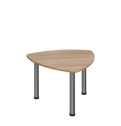 G-44 Konferenční stolek 800 x 800 mm, deska 18 mm, dub bardolino / nohy chrom