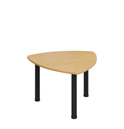 G-44 Konferenční stolek 800 x 800 mm, deska 18 mm, javor horský / nohy černé RAL9005