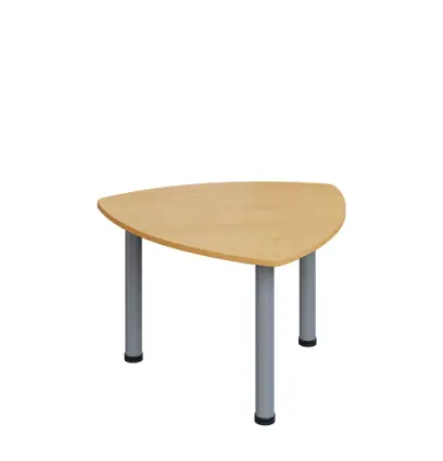 G-44 Konferenční stolek 800 x 800 mm, deska 18 mm, javor horský / nohy stříbrné RAL9006