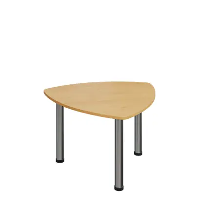 G-44 Konferenční stolek 800 x 800 mm, deska 18 mm, javor horský / nohy chrom