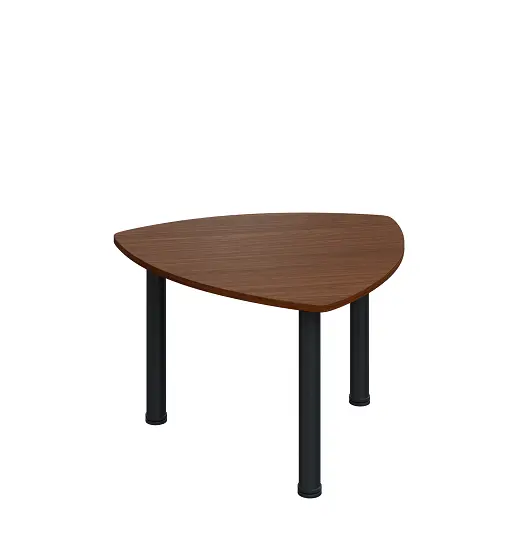 G-44 Konferenční stolek 800 x 800 mm, deska 18 mm, ořech královský / nohy černé RAL9005