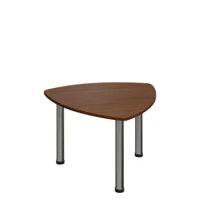 G-44 Konferenční stolek 800 x 800 mm, deska 18 mm, ořech královský / nohy chrom