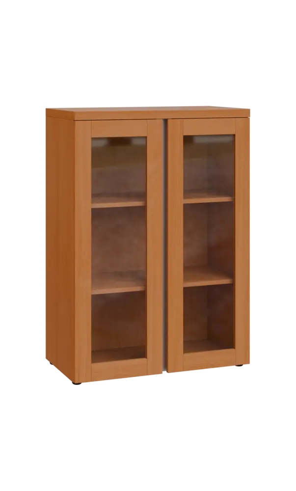 MHN 3 - 8S kancelářská skříň, 2-dveřová/prosklená, 1120x800x400, buk royal