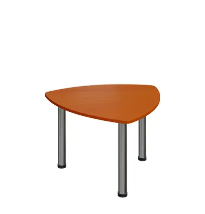 G-44 Konferenční stolek 800 x 800 mm, deska 18 mm, třešeň šumavská / nohy chrom