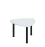 G-44 Konferenční stolek 800 x 800 mm, deska 25 mm, bílá / nohy černé RAL9005