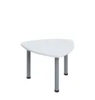 G-44 Konferenční stolek 800 x 800 mm, deska 25 mm, bílá / nohy stříbrné RAL9006