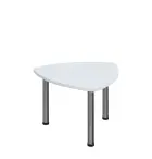 G-44 Konferenční stolek 800 x 800 mm, deska 25 mm, bílá / nohy chrom