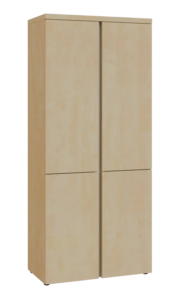 MHN 5 - 84D kancelářská skříň, 4-dveřová, 1820x800x400, bříza světlá