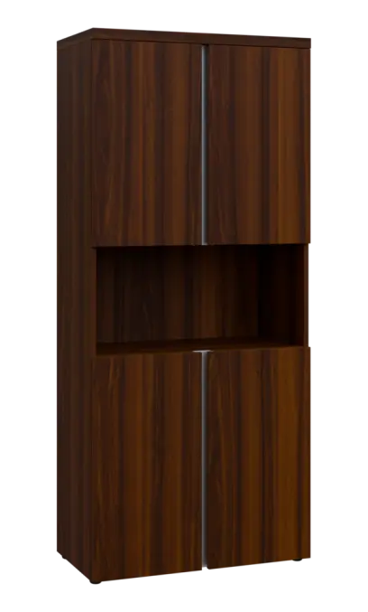 MHN 5 - 84DN kancelářská skříň, 4-dveřová/nika, 1820x800x400, ořech královský