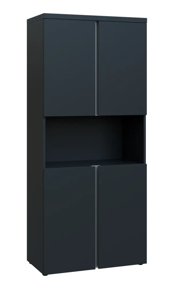 MHN 5 - 84DN kancelářská skříň, 4-dveřová/nika, 1820x800x400, antracit