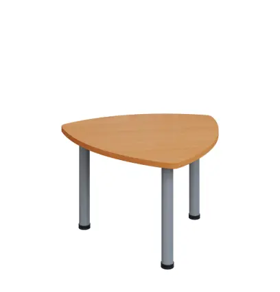 G-44 Konferenční stolek 800 x 800 mm, deska 25 mm, buk royal / nohy stříbrné RAL9006