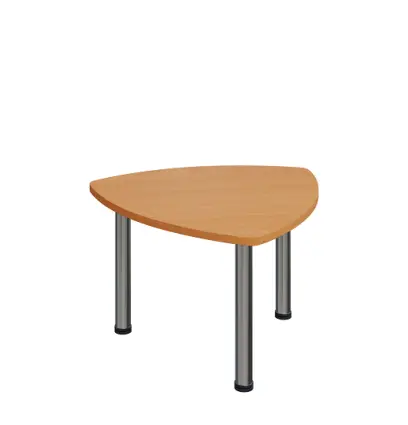 G-44 Konferenční stolek 800 x 800 mm, deska 25 mm, buk royal / nohy chrom