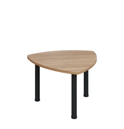 G-44 Konferenční stolek 800 x 800 mm, deska 25 mm, dub bardolino / nohy černé RAL9005