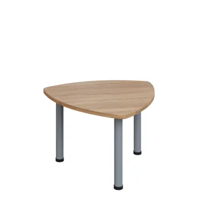 G-44 Konferenční stolek 800 x 800 mm, deska 25 mm, dub bardolino / nohy stříbrné RAL9006