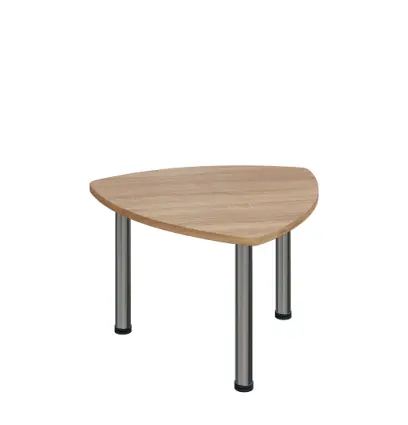 G-44 Konferenční stolek 800 x 800 mm, deska 25 mm, dub bardolino / nohy chrom