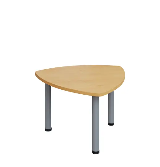 G-44 Konferenční stolek 800 x 800 mm, deska 25 mm, javor horský / nohy stříbrné RAL9006