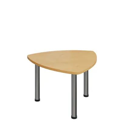 G-44 Konferenční stolek 800 x 800 mm, deska 25 mm, javor horský / nohy chrom