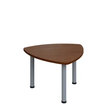 G-44 Konferenční stolek 800 x 800 mm, deska 25 mm, ořech královský / nohy stříbrné RAL9006