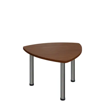 G-44 Konferenční stolek 800 x 800 mm, deska 25 mm, ořech královský / nohy chrom