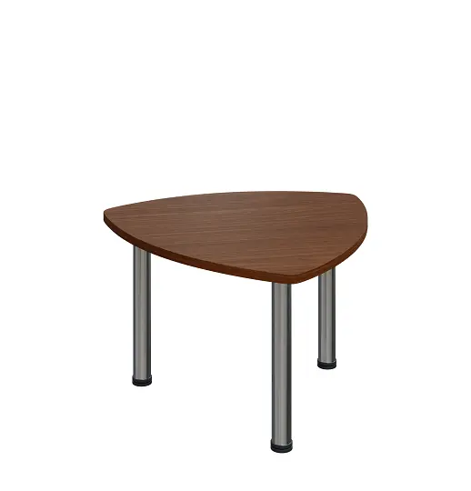 G-44 Konferenční stolek 800 x 800 mm, deska 25 mm, ořech královský / nohy chrom