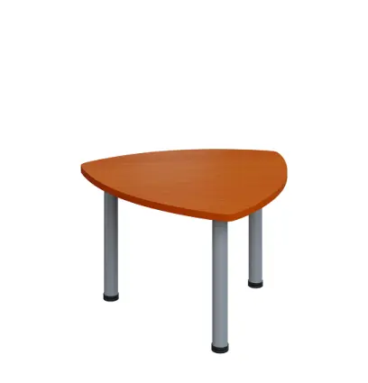 G-44 Konferenční stolek 800 x 800 mm, deska 25 mm, třešeň šumavská / nohy stříbrné RAL9006