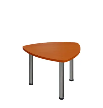 G-44 Konferenční stolek 800 x 800 mm, deska 25 mm, třešeň šumavská / nohy chrom