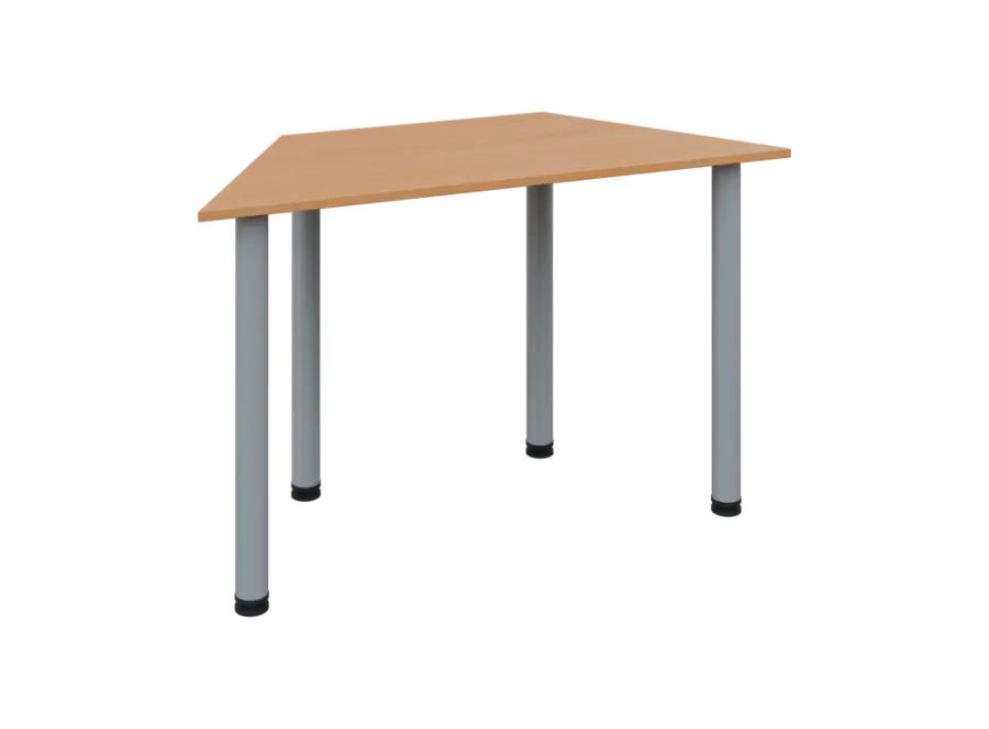 JLS 120/LAK Jednací stůl lichoběžníkový 1200/600 x 18 mm, deska buk Royal / nohy šedé