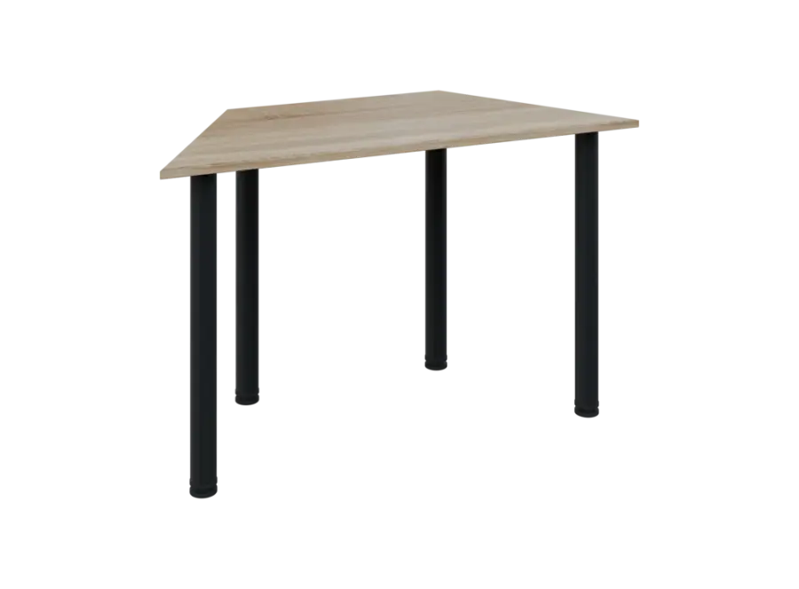 JLS 120/LAK Jednací stůl lichoběžníkový 1200/600 x 18 mm, deska dub bardolino / nohy černé