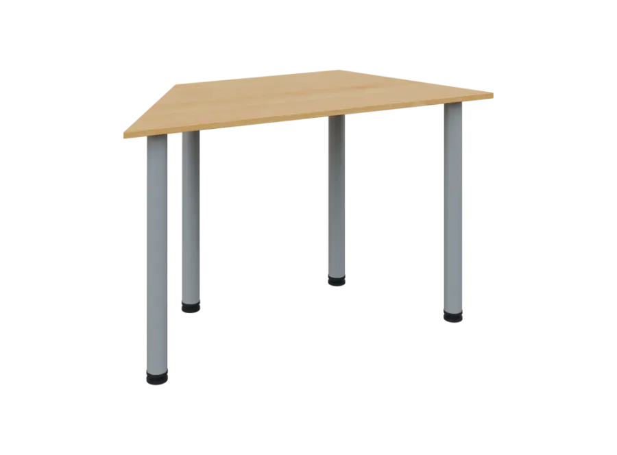 JLS 120/LAK Jednací stůl lichoběžníkový 1200/600 x 18 mm, deska javor horský / nohy šedé