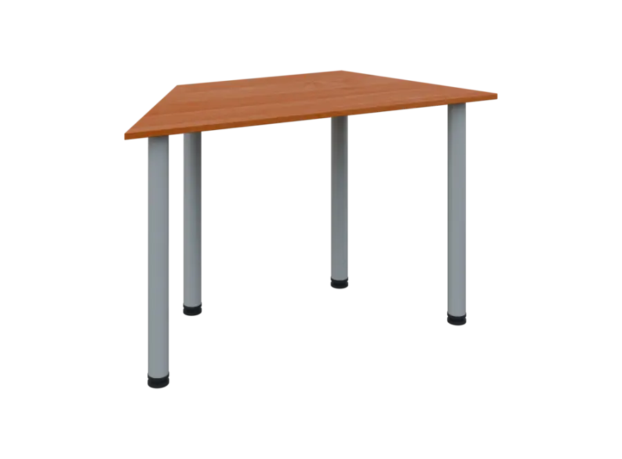 JLS 120/LAK Jednací stůl lichoběžníkový 1200/600 x 18 mm, deska olše jantar / nohy šedé