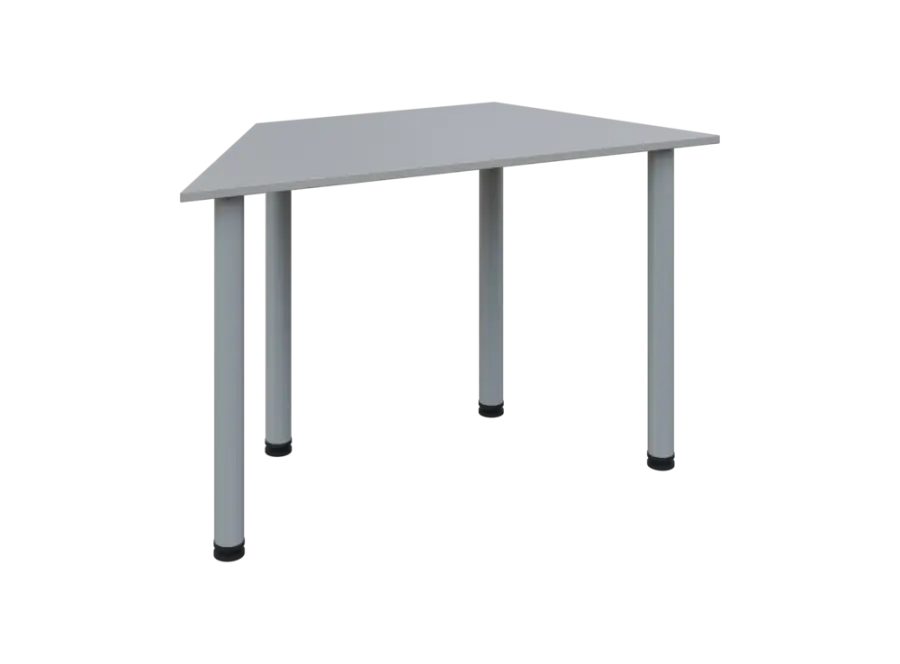 JLS 120/LAK Jednací stůl lichoběžníkový 1200/600 x 18 mm, deska šedá / nohy šedé