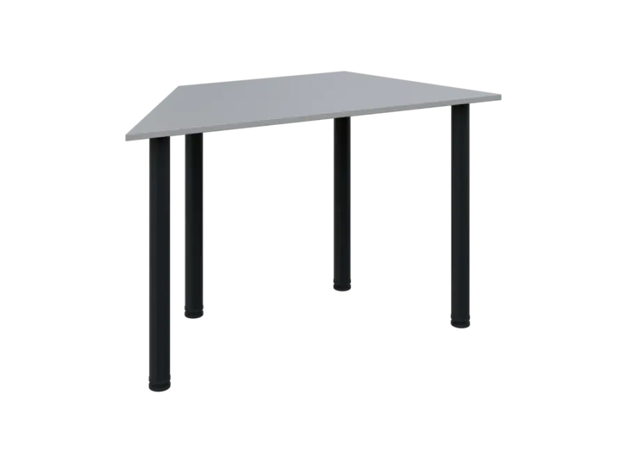 JLS 120/LAK Jednací stůl lichoběžníkový 1200/600 x 18 mm, deska šedá / nohy černé
