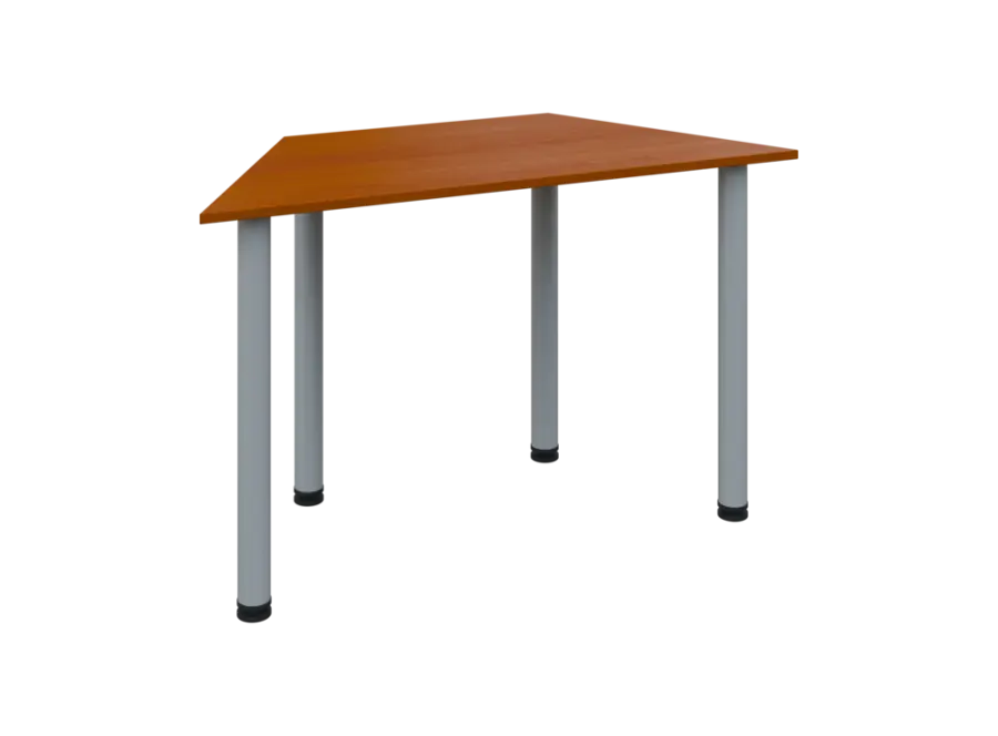 JLS 120/LAK Jednací stůl lichoběžníkový 1200/600 x 18 mm, deska třešeň šumavská / nohy šedé