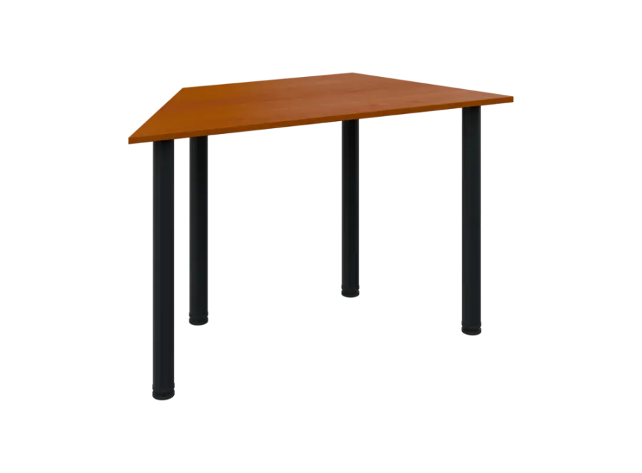 JLS 120/LAK Jednací stůl lichoběžníkový 1200/600 x 18 mm, deska třešeň šumavská / nohy černé