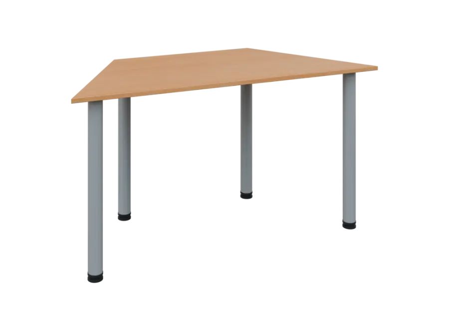 JLS 140/LAK Jednací stůl lichoběžníkový 1400/700 x 18 mm, deska buk Royal / nohy šedé