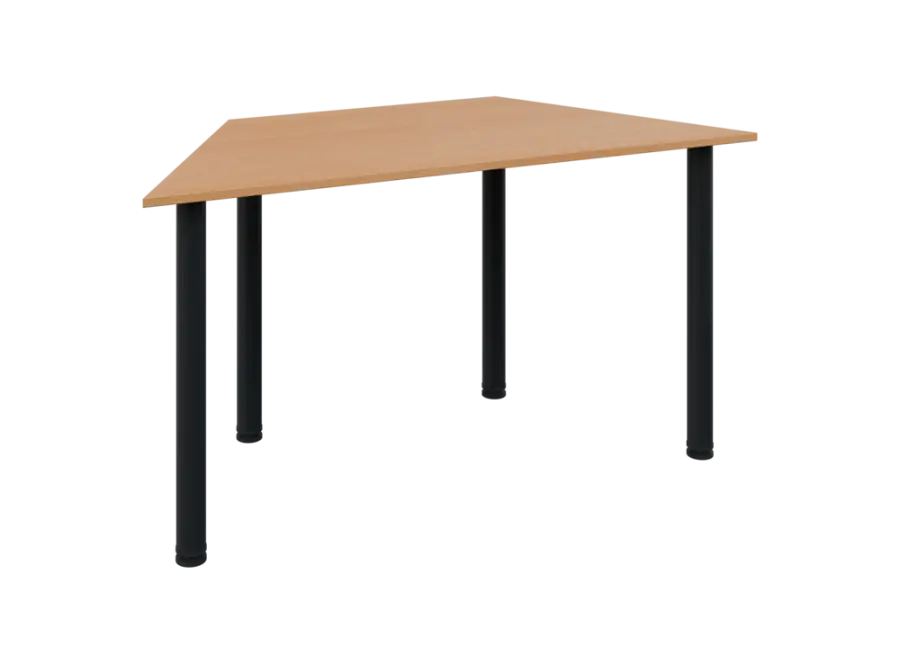 JLS 140/LAK Jednací stůl lichoběžníkový 1400/700 x 18 mm, deska buk Royal / nohy černé