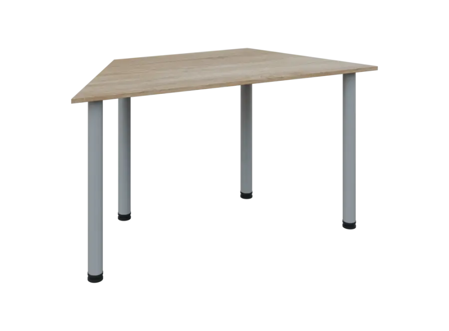 JLS 140/LAK Jednací stůl lichoběžníkový 1400/700 x 18 mm, deska dub bardolino / nohy šedé