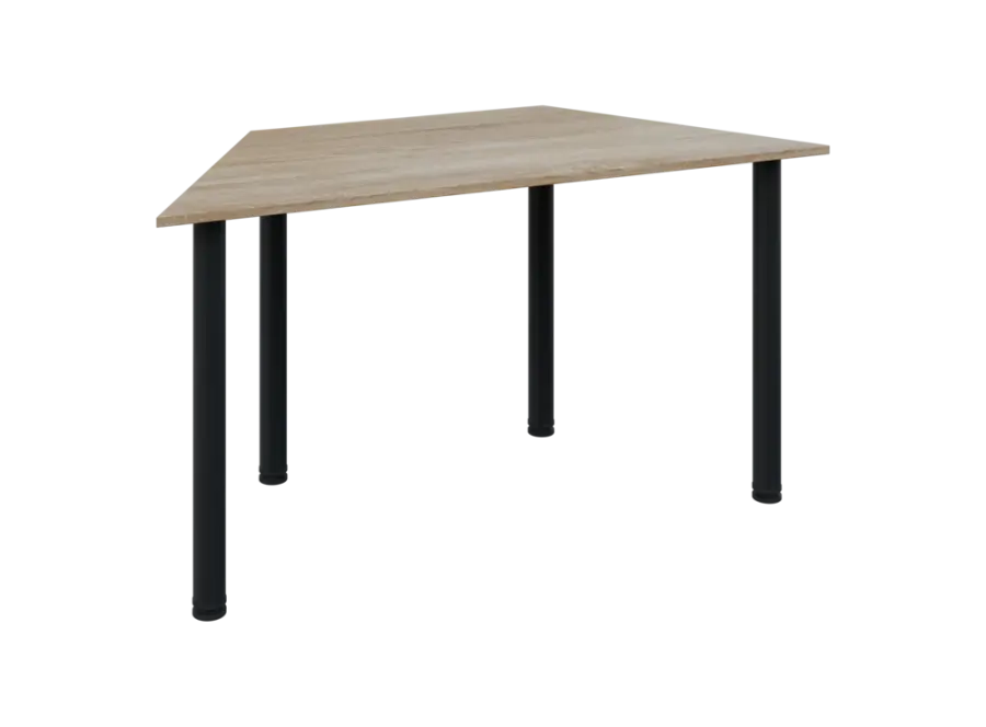 JLS 140/LAK Jednací stůl lichoběžníkový 1400/700 x 18 mm, deska dub bardolino / nohy černé