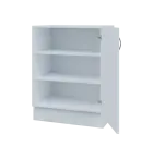 MS - 65D spodní skříňka, 1-dveřová, pravá, 908x654x600, korpus bílý, dvířko bílá