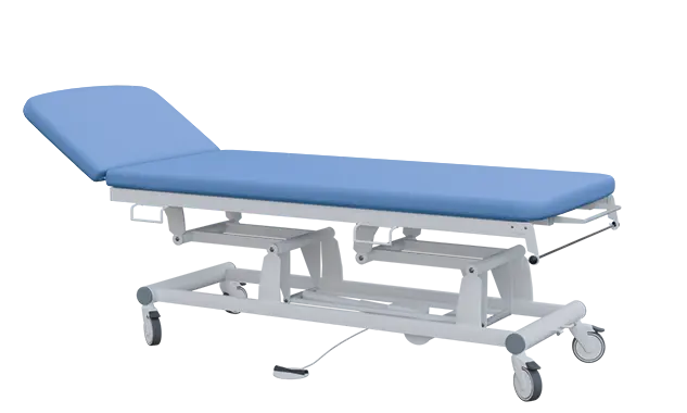 EUROMEDICA - 11 lehátko elektricky stavitelné, 2-segmentové s nožním ovladačem (1 motor), modré č. 7