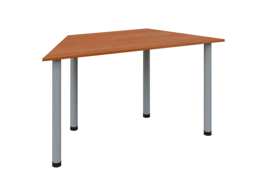 JLS 140/LAK Jednací stůl lichoběžníkový 1400/700 x 18 mm, deska olše jantar / nohy šedé