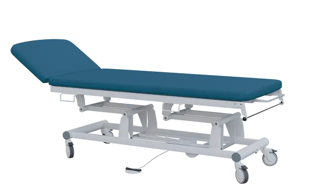 EUROMEDICA - 11 lehátko elektricky stavitelné, 2-segmentové s nožním ovladačem (1 motor), tmavě modré č. 8