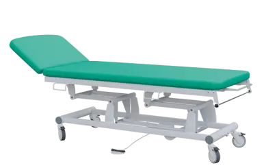 EUROMEDICA - 11 lehátko elektricky stavitelné, 2-segmentové s nožním ovladačem (1 motor), tyrkysové č. 5