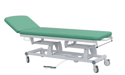 EUROMEDICA - 12 lehátko elektricky stavitelné, 2-segmentové s nožním ovladačem (2 motory), zelené č. 6