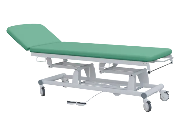 EUROMEDICA - 12 lehátko elektricky stavitelné, 2-segmentové s nožním ovladačem (2 motory), zelené č. 6