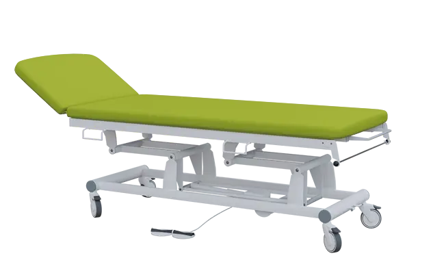 EUROMEDICA - 12 lehátko elektricky stavitelné, 2-segmentové s nožním ovladačem (2 motory), světle zelené č. 20